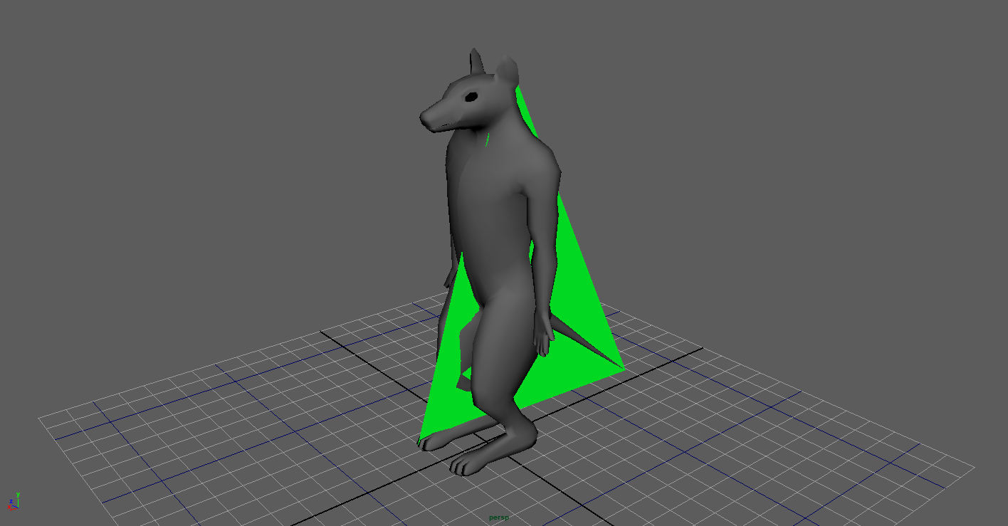 Start of a convex hull on a humanoid rat mesh