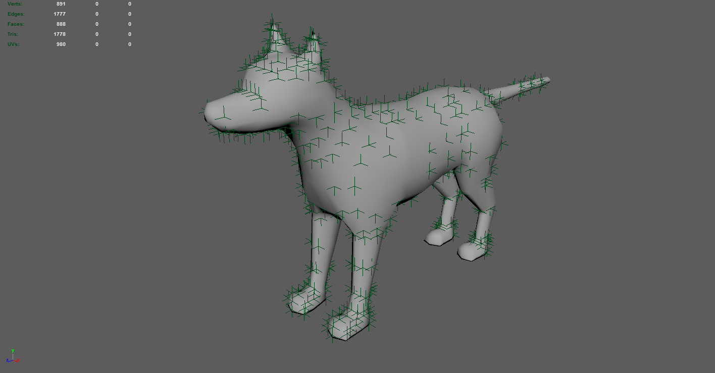 Knots on the dog model